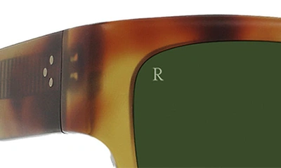 Raen Rufio 55mm Rectangular Sunglasses In Split Finish Moab Tortoise
