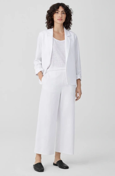 Shop Eileen Fisher Organic Cotton Blend Blazer In White