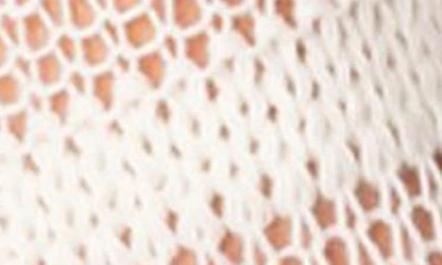 Edikted Open Stitch Cold Shoulder Cotton Sweater In White
