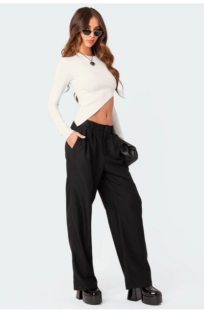 EDIKTED EDIKTED RIZA ASYMMETRIC CROP TOP 