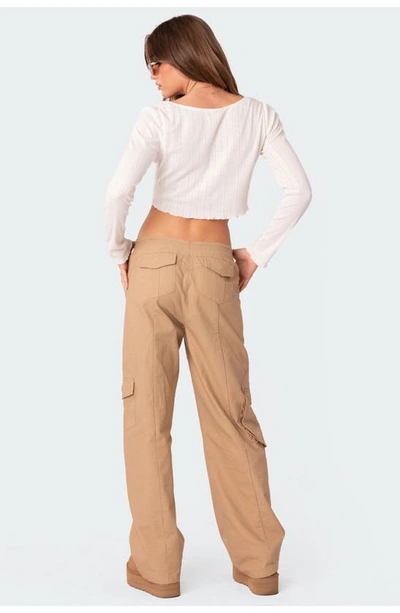 Edikted Pointelle Crop Top In White