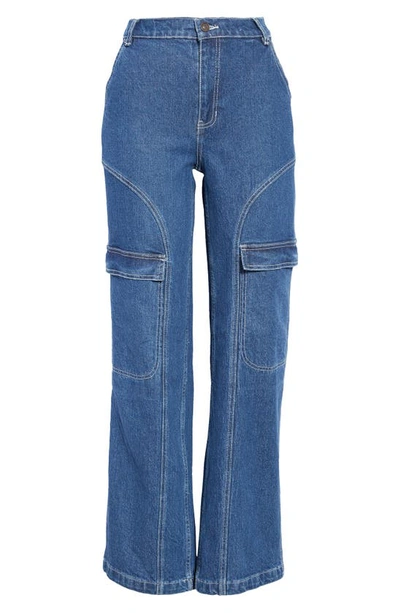 Shop Pacsun Baggy Wide Leg Skate Jeans In Jamie Blue 2