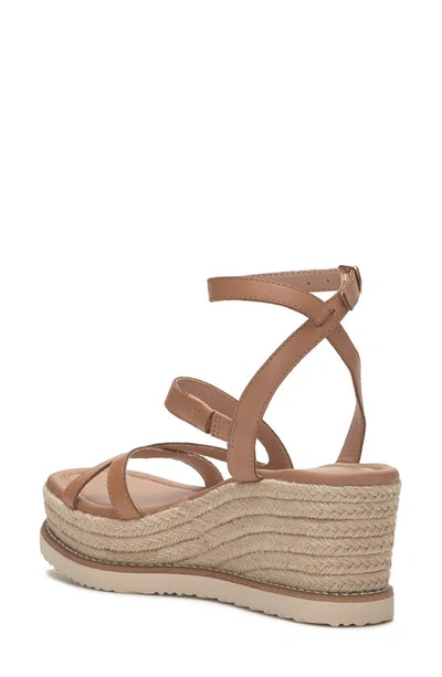 Shop Lucky Brand Carolie Platform Wedge Sandal In Tan
