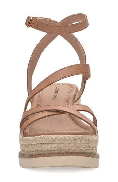 Shop Lucky Brand Carolie Platform Wedge Sandal In Tan