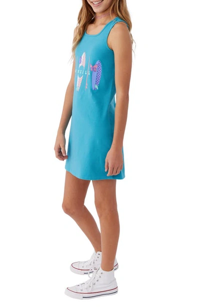 Shop O'neill Talia Cotton Blend Graphic T-shirt Dress In Blue Moon
