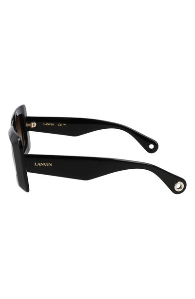 Shop Lanvin 50mm Gradient Square Sunglasses In Black