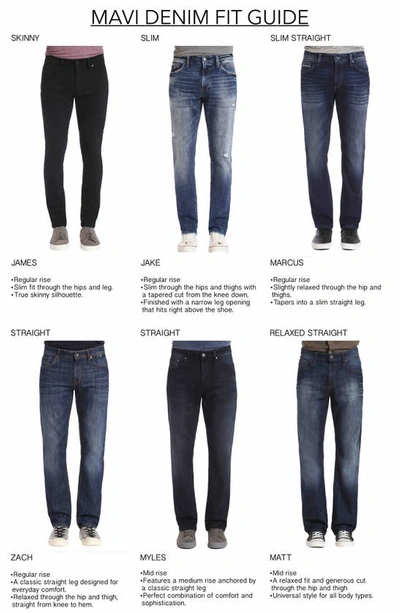 Mavi Jeans Myles Straight Leg Jeans In Shaded Williamsburg
