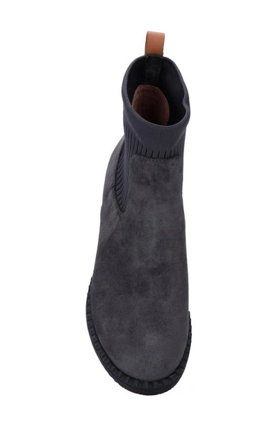 Gentle Souls By Kenneth Cole Best Chelsea Boot In Charcoal Suede