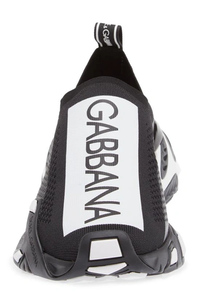 Shop Dolce & Gabbana Sorrento Logo Slip-on Sneaker In Black