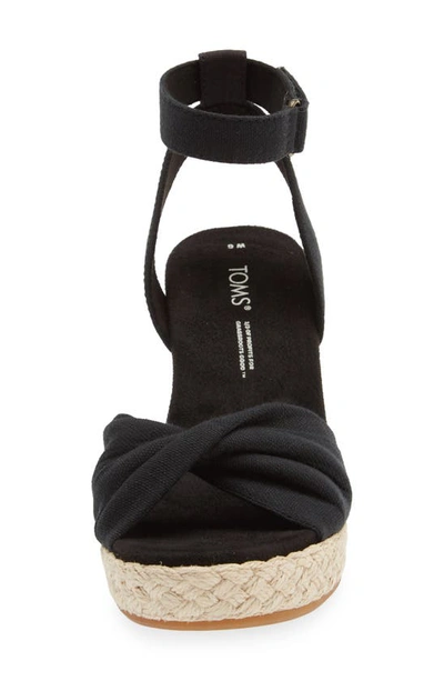 Shop Toms Marisela Wedge Sandal In Black