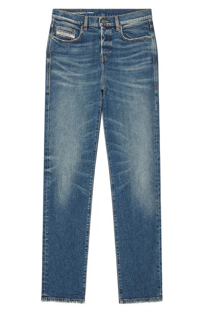 Shop Diesel D-viker Straight Leg Jeans In Blue Denim