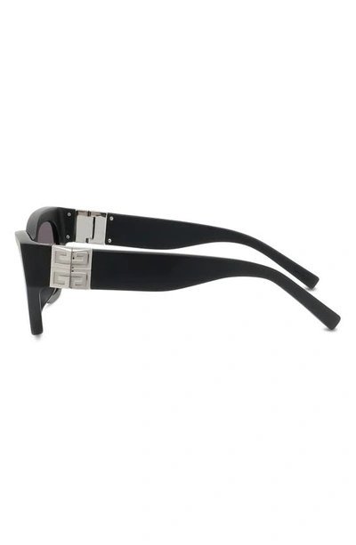 Shop Givenchy 55mm Cat Eye Sunglasses In Matte Black / Smoke