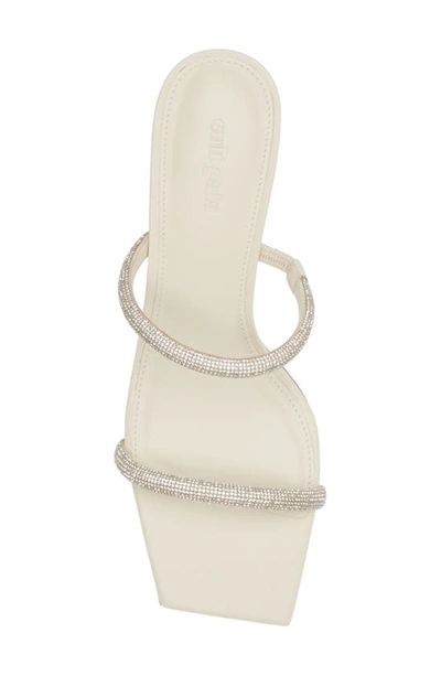 Shop Cult Gaia Nami Crystal Kitten Heel Slide Sandal In Off White