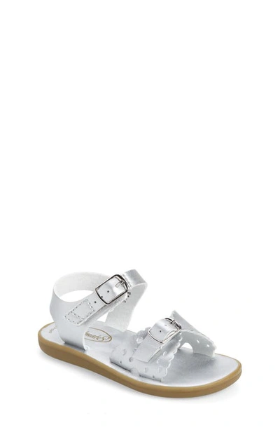 Shop Footmates Eco-ariel Waterproof Sandal In Silver Micro
