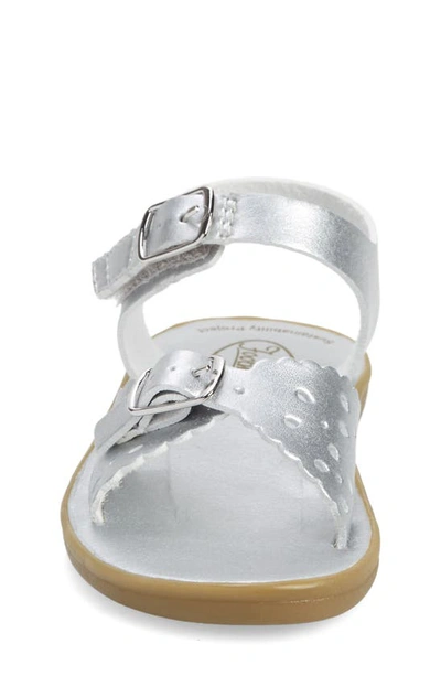 Shop Footmates Eco-ariel Waterproof Sandal In Silver Micro