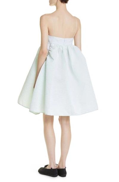 Shop Cecilie Bahnsen Lisbeth Matelassé Babydoll Dress In Mint Green