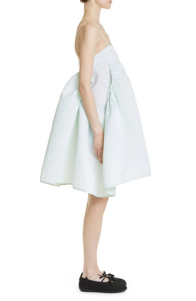 Shop Cecilie Bahnsen Lisbeth Matelassé Babydoll Dress In Mint Green