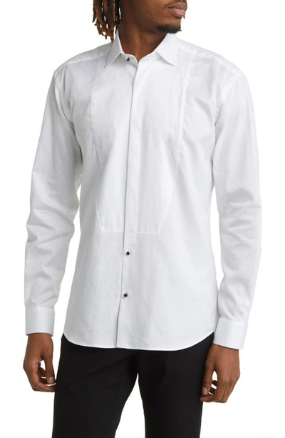 Shop Maceoo Fibonacci Angled Lines Regular Fit Cotton Button-up Shirt In White