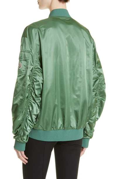 Shop Moncler Ter Nylon Bomber Jacket In Green