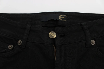 Shop Cavalli Black Cotton Stretch Slim Skinny Fit Women's Jeans
