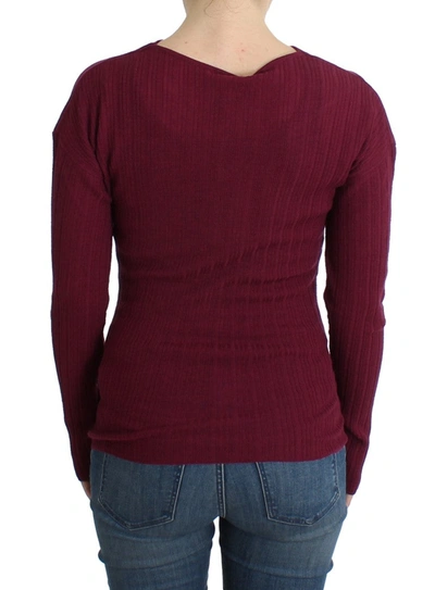 Shop Cavalli Purple Knitted Wool Women's Sweater