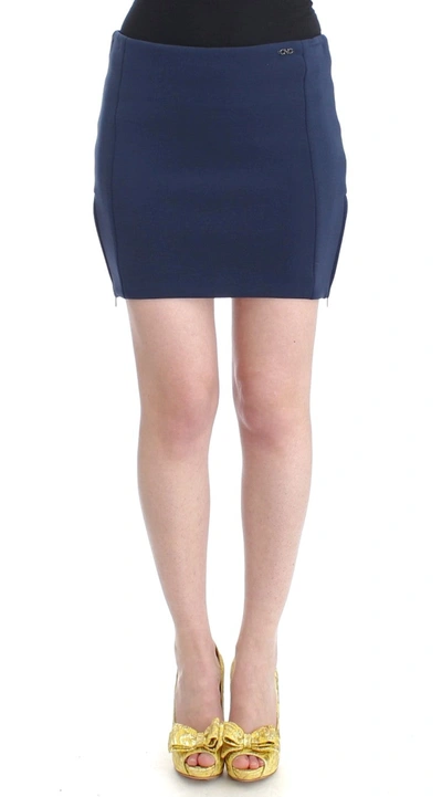 Shop Costume National Blue Nylon Mini Women's Skirt