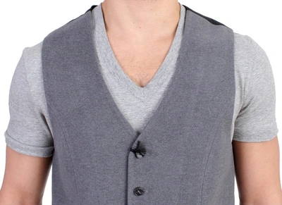 Shop Costume National Gray Cotton Blend Casual Men's Vest