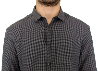 Shop Costume National Gray Linen Casual Men's Shirt