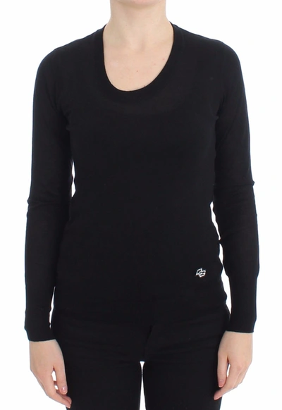 Shop Dolce & Gabbana Black Crewneck Sweater Pullover Women's Top