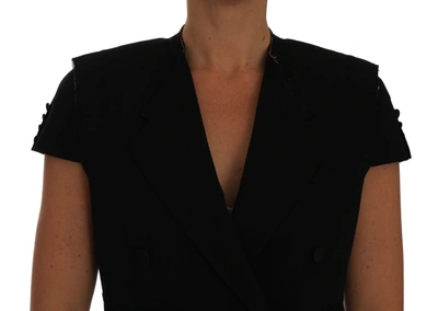 Shop Dolce & Gabbana Chic Black Cropped Blazer Women's Coat
