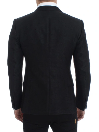 Shop Dolce & Gabbana Black Wool Martini Slim Men's Blazer