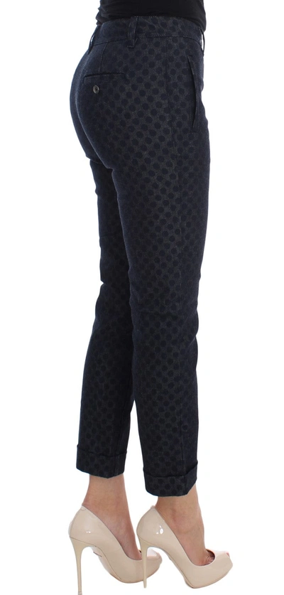 Shop Dolce & Gabbana Polka Dotted Slim Capris Women's Jeans In Blue