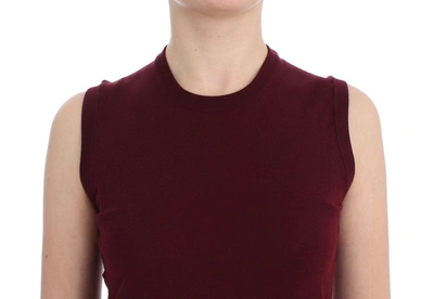 Shop Dolce & Gabbana Red Sleeveless Crewneck Vest Women's Pullover
