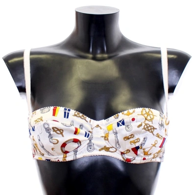 Shop Dolce & Gabbana White Sailor Bra Panty Stretch Women's Underwear
