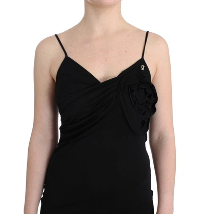 Shop John Galliano Elegant Black Jersey Knee-length Women's Dress