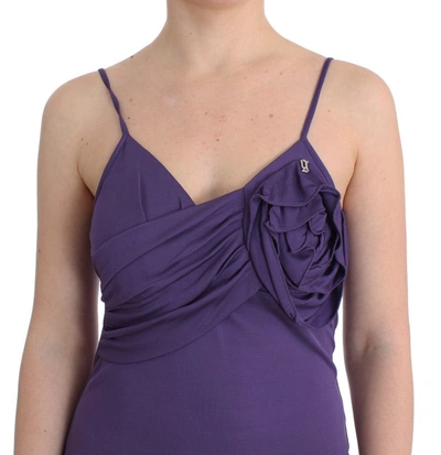 Shop John Galliano Purple Jersey Women's Dress