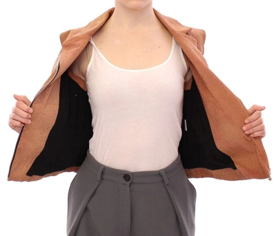 Shop La Maison Du Couturier Sleeveless Leather Couture Vest In Rich Women's Brown