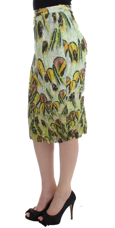 Shop Lanre Da Silva Ajayi Vibrant Silk Blend Pencil Women's Skirt In Multicolor