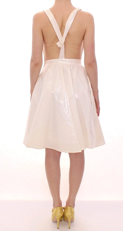 Shop Licia Florio White Halterneck Knee Length Tea Women's Dress