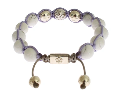 Shop Nialaya Purple Cz Howlite 925 Silver Women's Bracelet