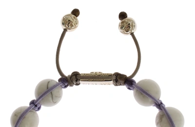 Shop Nialaya Elegant Silver Purple Cz & Howlite Women's Bracelet