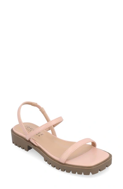 Shop Journee Collection Nylah Sandal In Rose