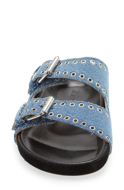 Shop Isabel Marant Lennyo Slide Sandal In Light Blue