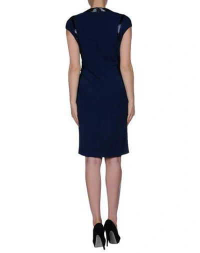 Shop Roberto Cavalli Knee-length Dress In Dark Blue