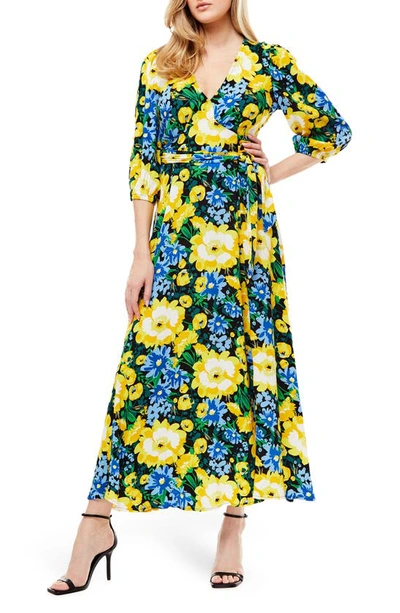Shop Love By Design Sun Benito Crepe Maxi Dress In Bold Floral