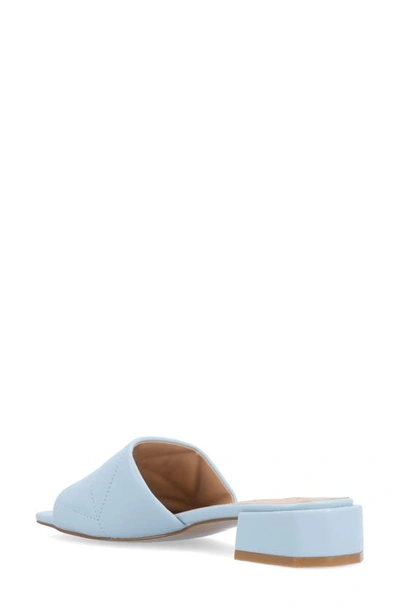 Journee Collection Elidia Quilted Slide Sandal In Blue