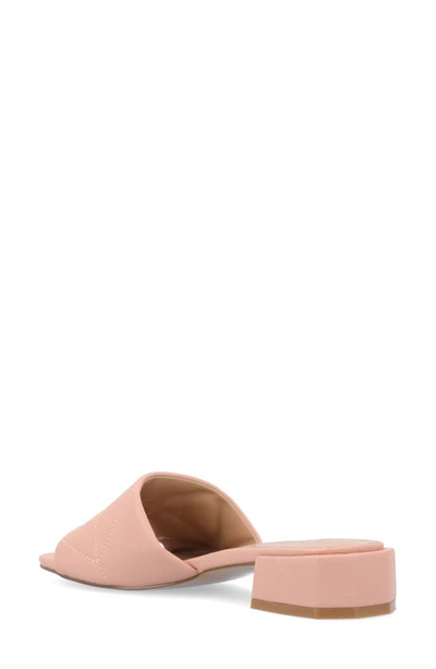 Journee Collection Elidia Quilted Slide Sandal In Blush
