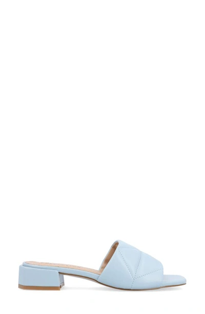 Journee Collection Elidia Quilted Slide Sandal In Blue