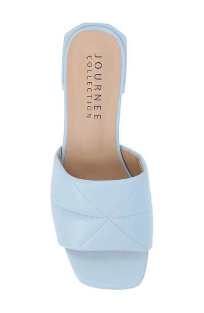 Journee Collection Elidia Quilted Slide Sandal In Blue