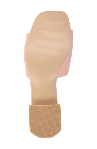 Journee Collection Elidia Quilted Slide Sandal In Blush